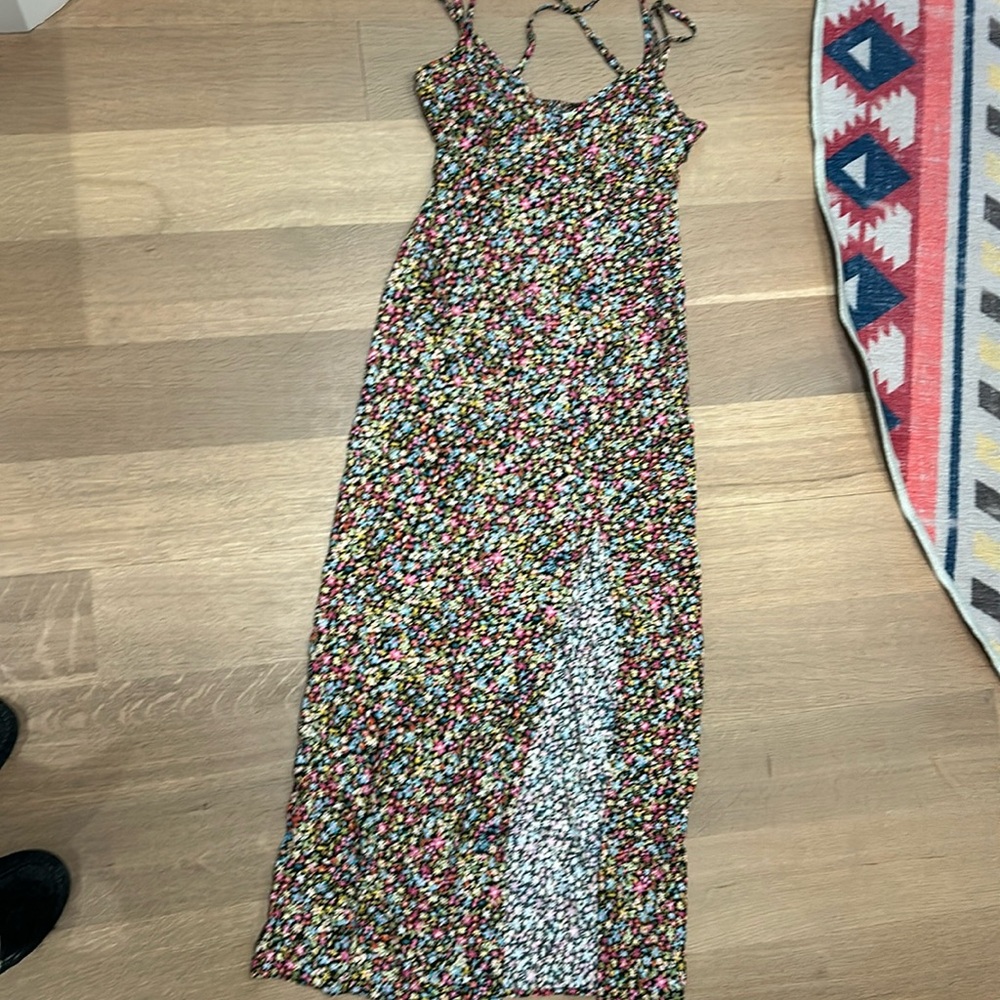 Zara long sleeveless floral dress